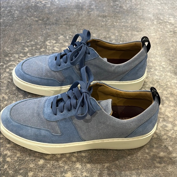 Men's BRUNOMAGLI Blue Suede and canvas Sneakers size 10.5 - Picture 6 of 16